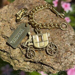 Coach Vintage Brass Carriage Keychain
